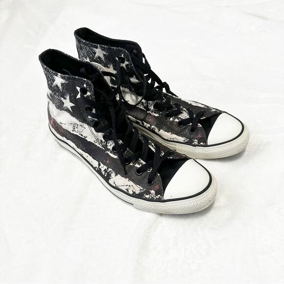 Converse destroyed flag chuck taylor all stars High-Top Sneakers size 11 black - Picture 11 of 11